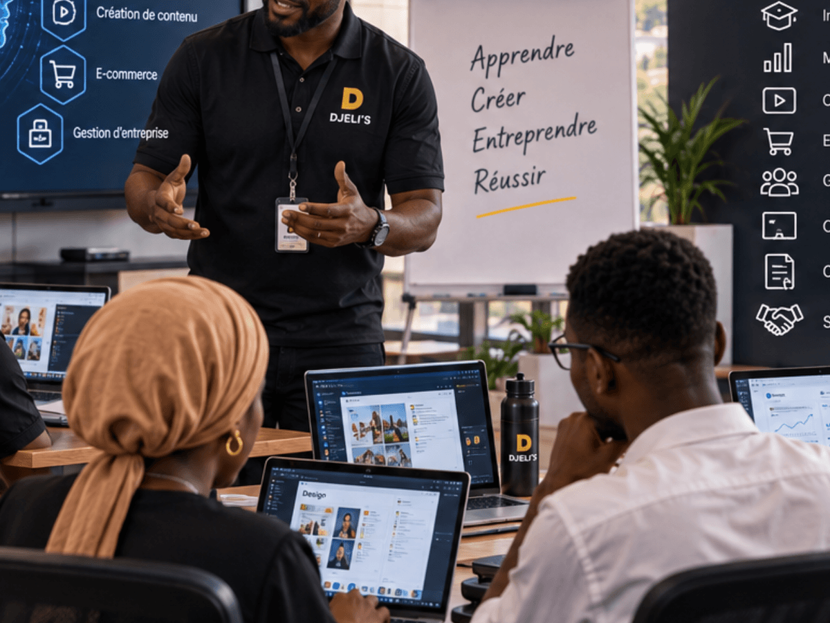 Formation DJELI'S sur le comptoir d'un commerce